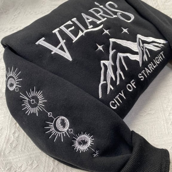 Velaris Shirt City Of Starlight Embroidered Sweatshirt, Acotar Series Embroidered Hoodie, Bookish Gift, Booktok Gift