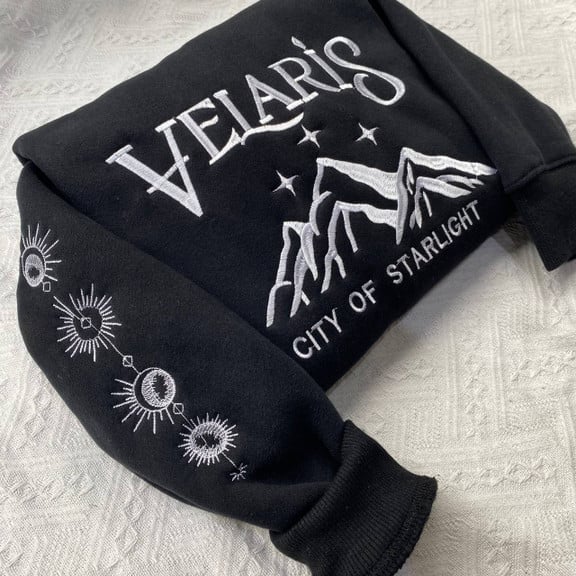Velaris Shirt City Of Starlight Embroidered Sweatshirt, Acotar Series Embroidered Hoodie, Bookish Gift, Booktok Gift