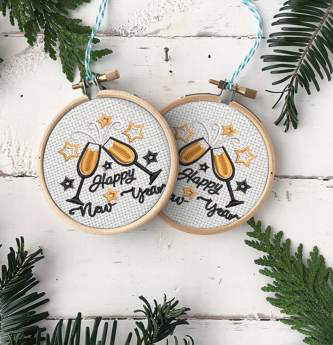 Happy New Year 2024 Embroidered Christmas Ornaments Trends Personalized