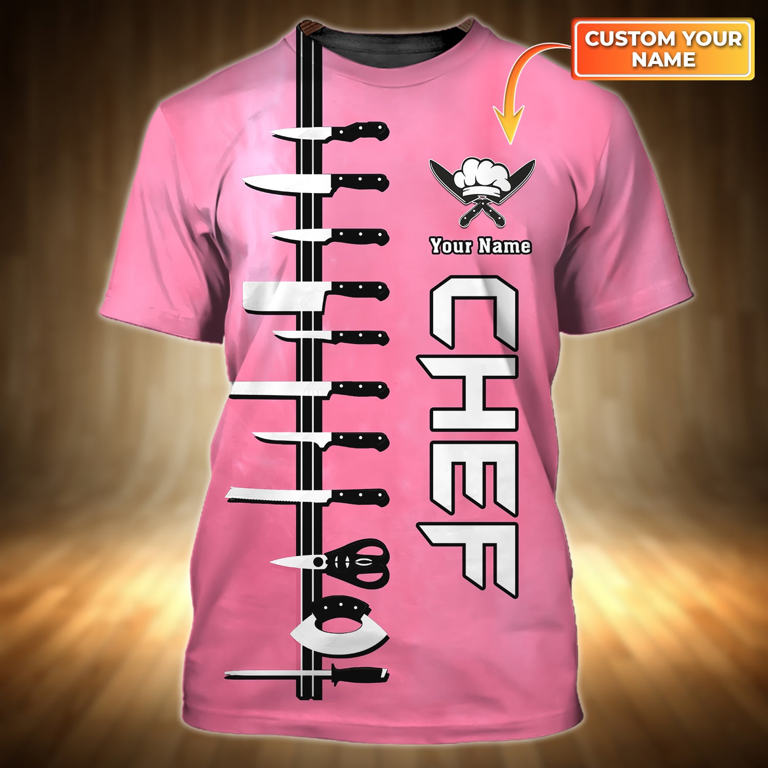 CHEF - Personalized Name 3D Tshirt 13 - RINC98