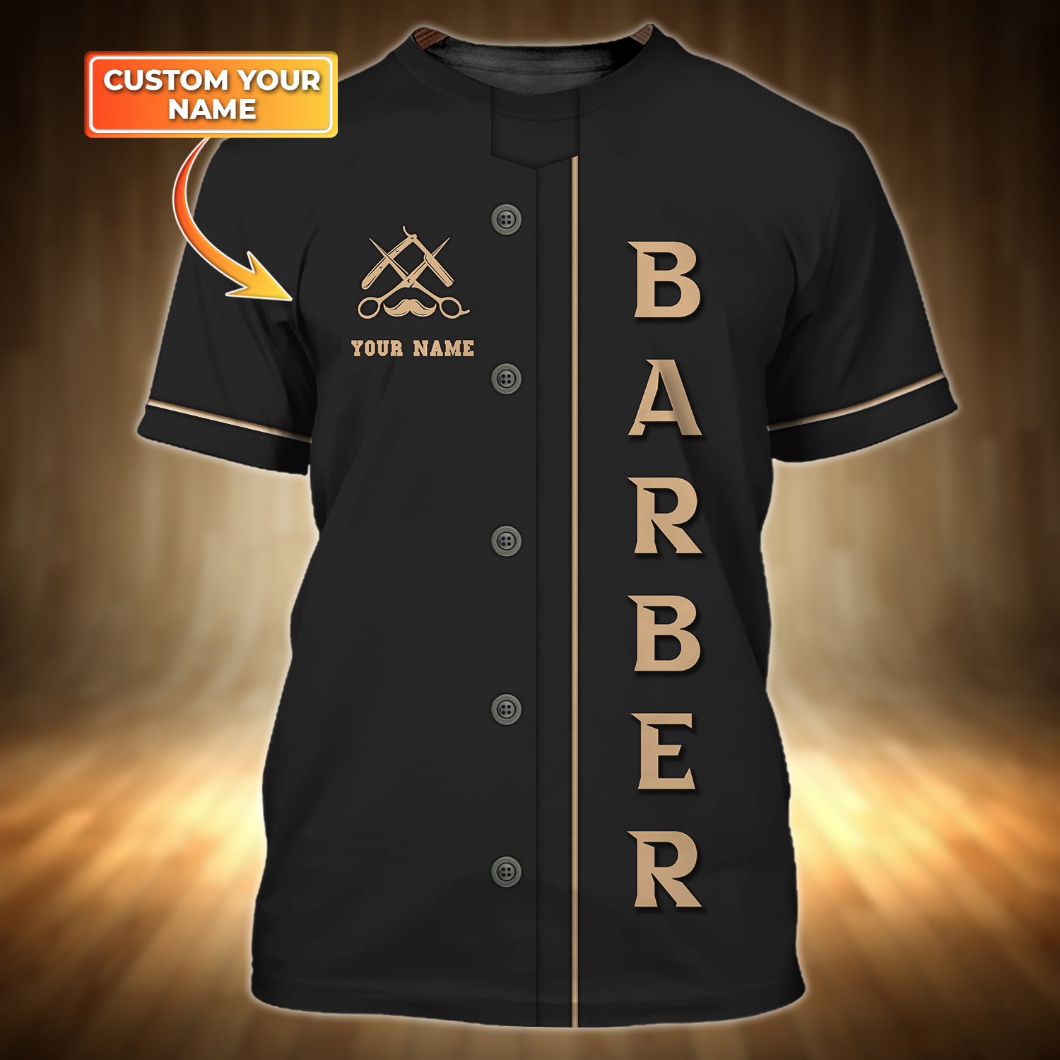 Barber Shop Personalized Name 3D Tshirt 04 RinC98