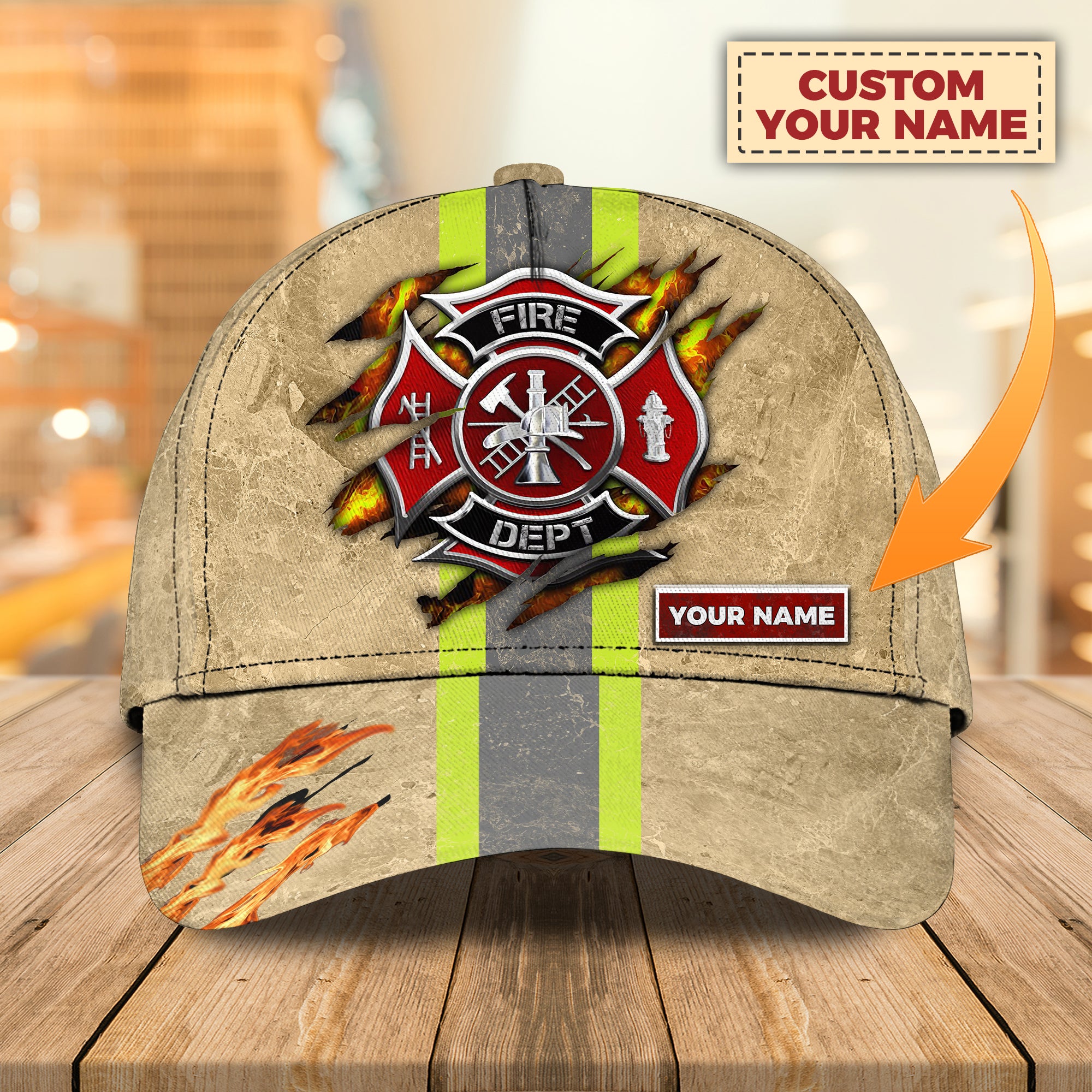 Firefighter - Personalized Name Cap For Firefighter - Hez98 04