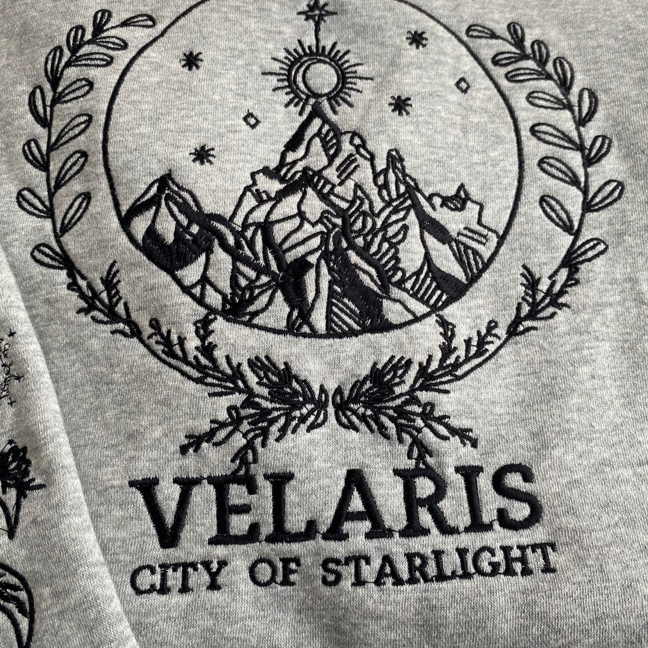 Velaris City Of Starlight Embroidered Sweatshirt, Acotar Embroidered Hoodie, Bookish Gift