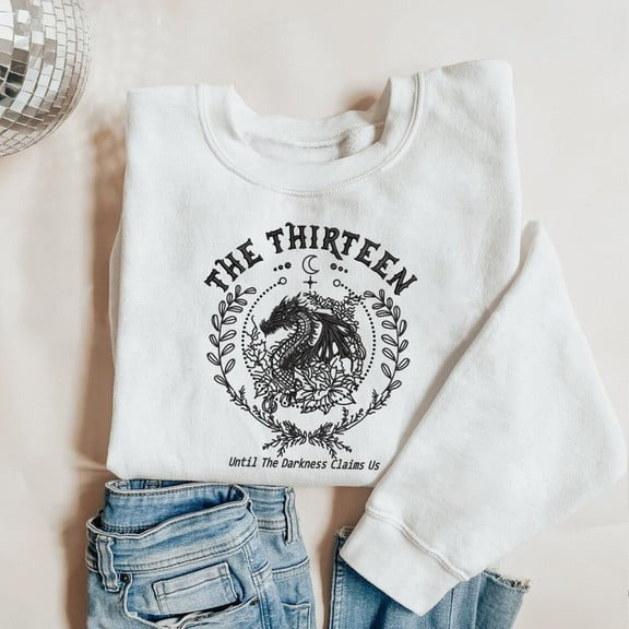 The Thirteen Embroidered Sweatshirt, Throne of Glass Embroidered Hoodie, Bookish Gift