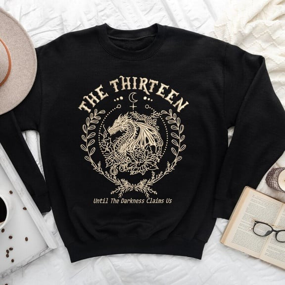 The Thirteen Embroidered Sweatshirt, Throne of Glass Embroidered Hoodie, Bookish Gift