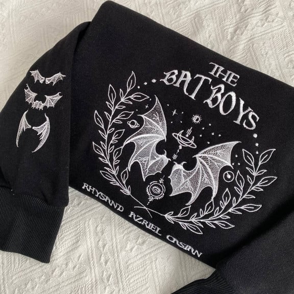 The Bat Boys Embroidered Sweatshirt, Acotar Bookish Embroidered Hoodie Gifts For Book Lovers