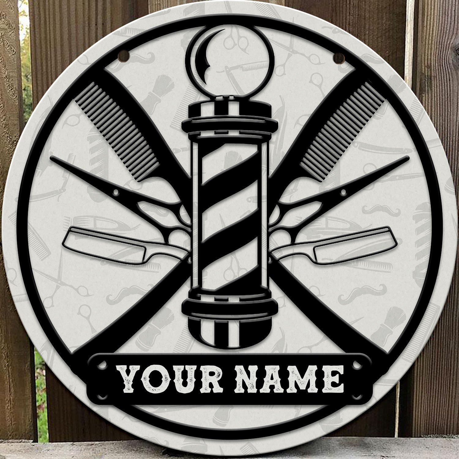 Personalized Barber Hair Stylist Wood Sign