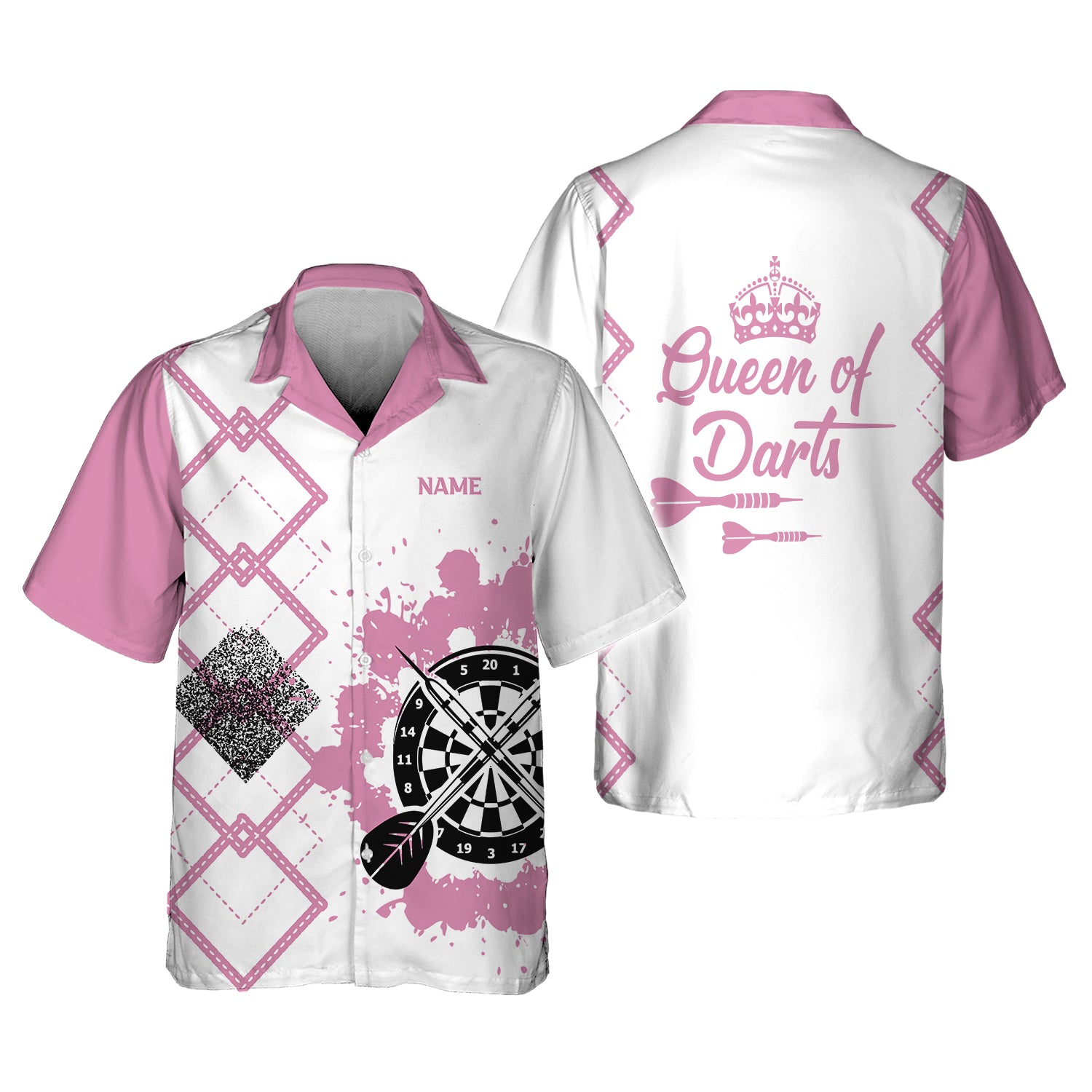 Personalized Name Queen Of Darts 3D Printed Shirts