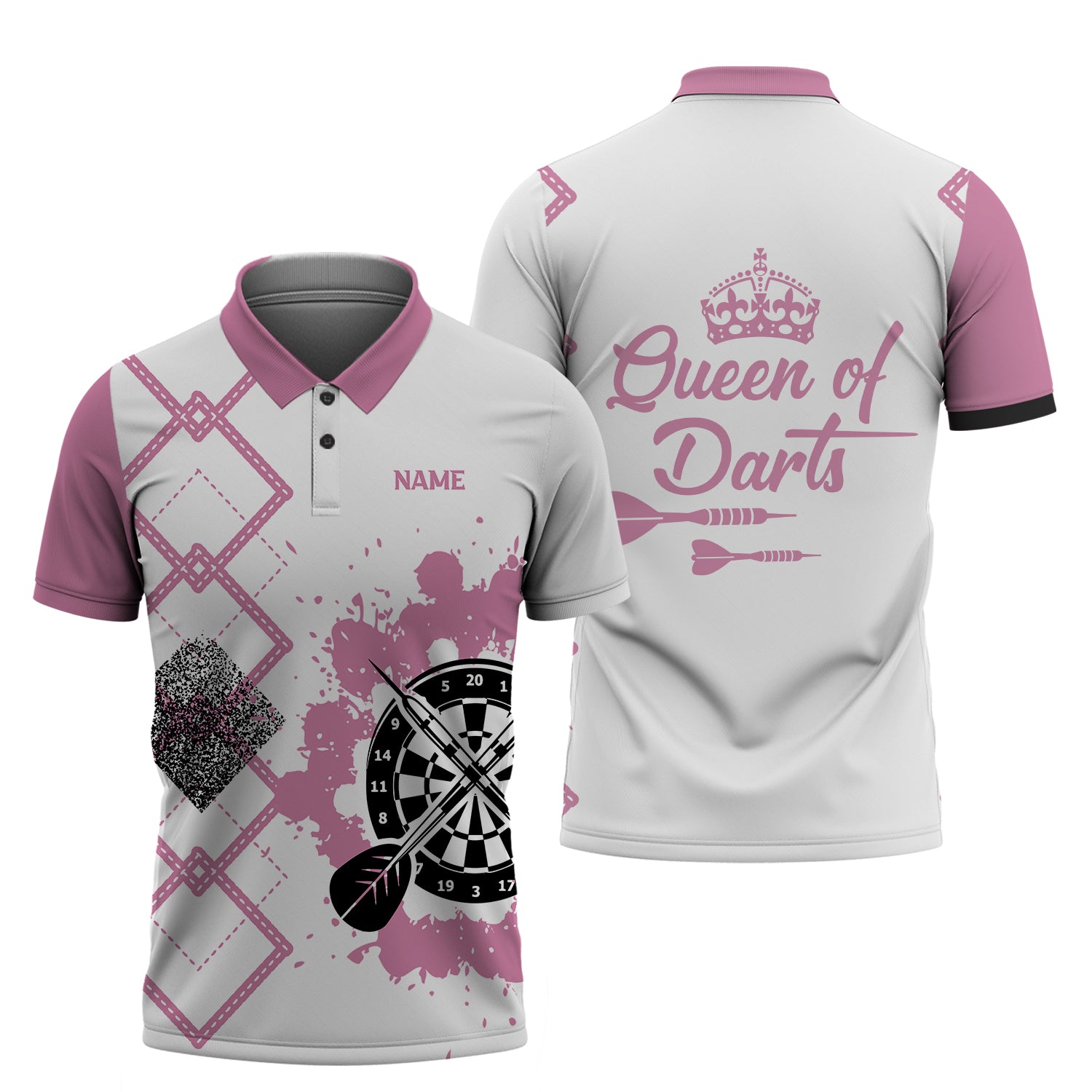 Personalized Name Queen Of Darts 3D Printed Shirts