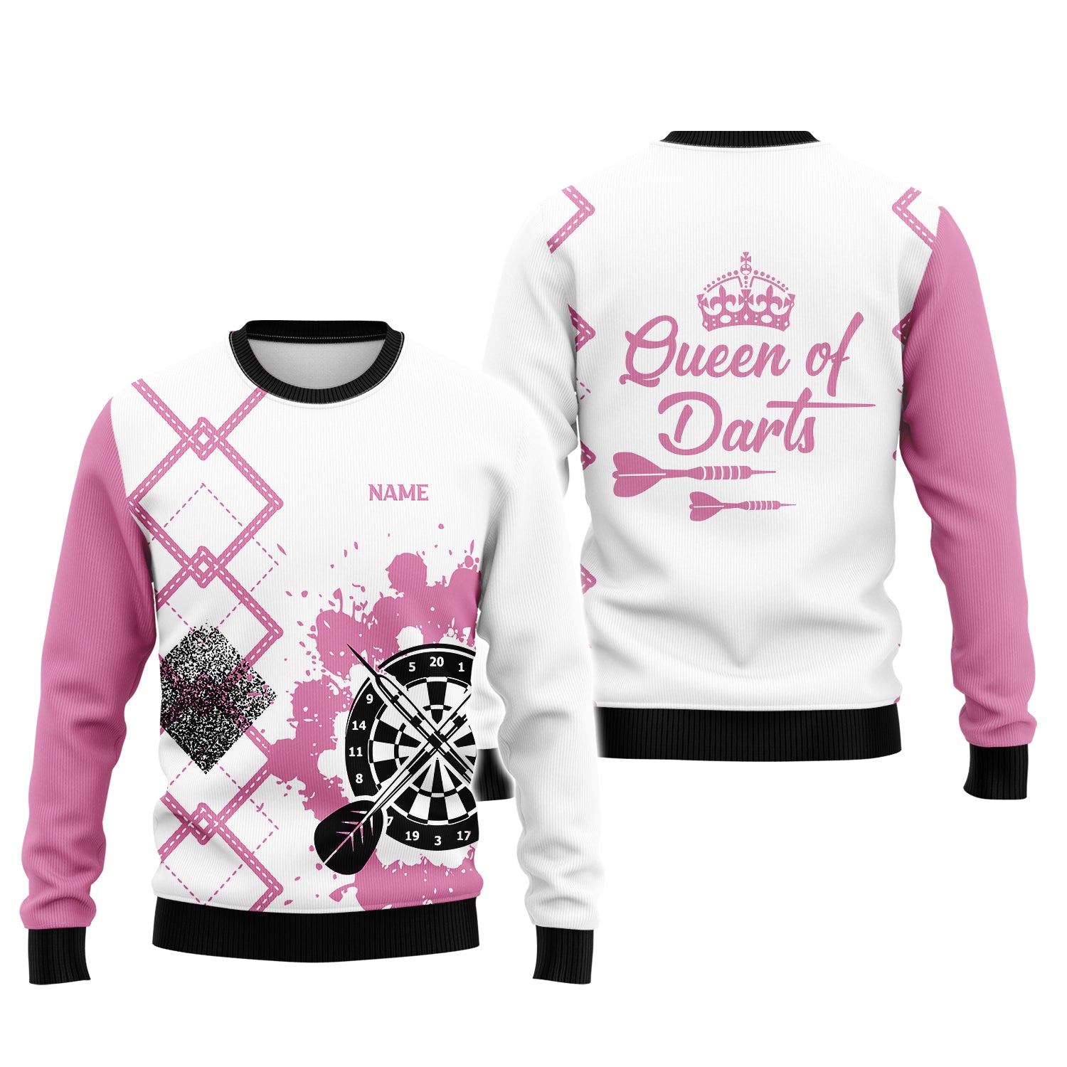 Personalized Name Queen Of Darts 3D Printed Shirts