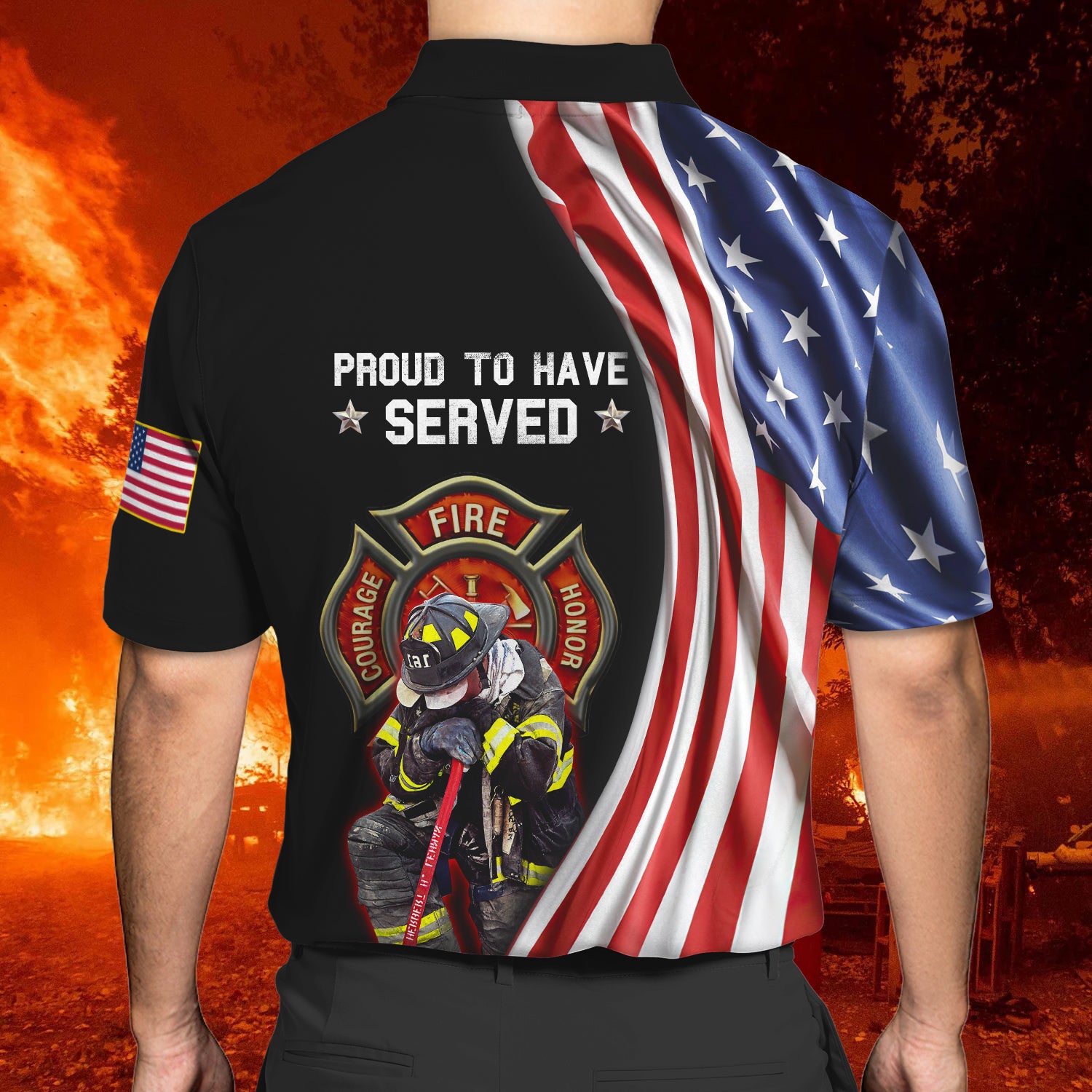 Firefighter - Personalized Name 3D Polo Shirt 18 - Nvc97