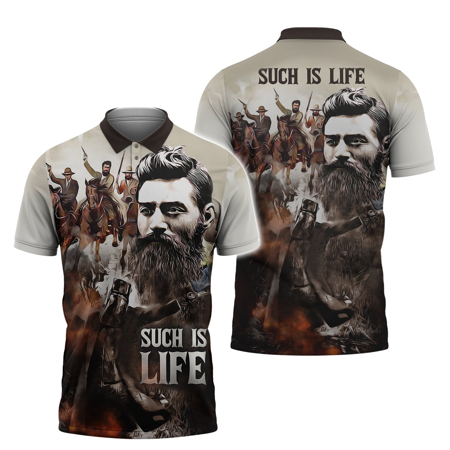 Ned Kelly Such Is Life 3D Polo Shirt 203 - Nsd99