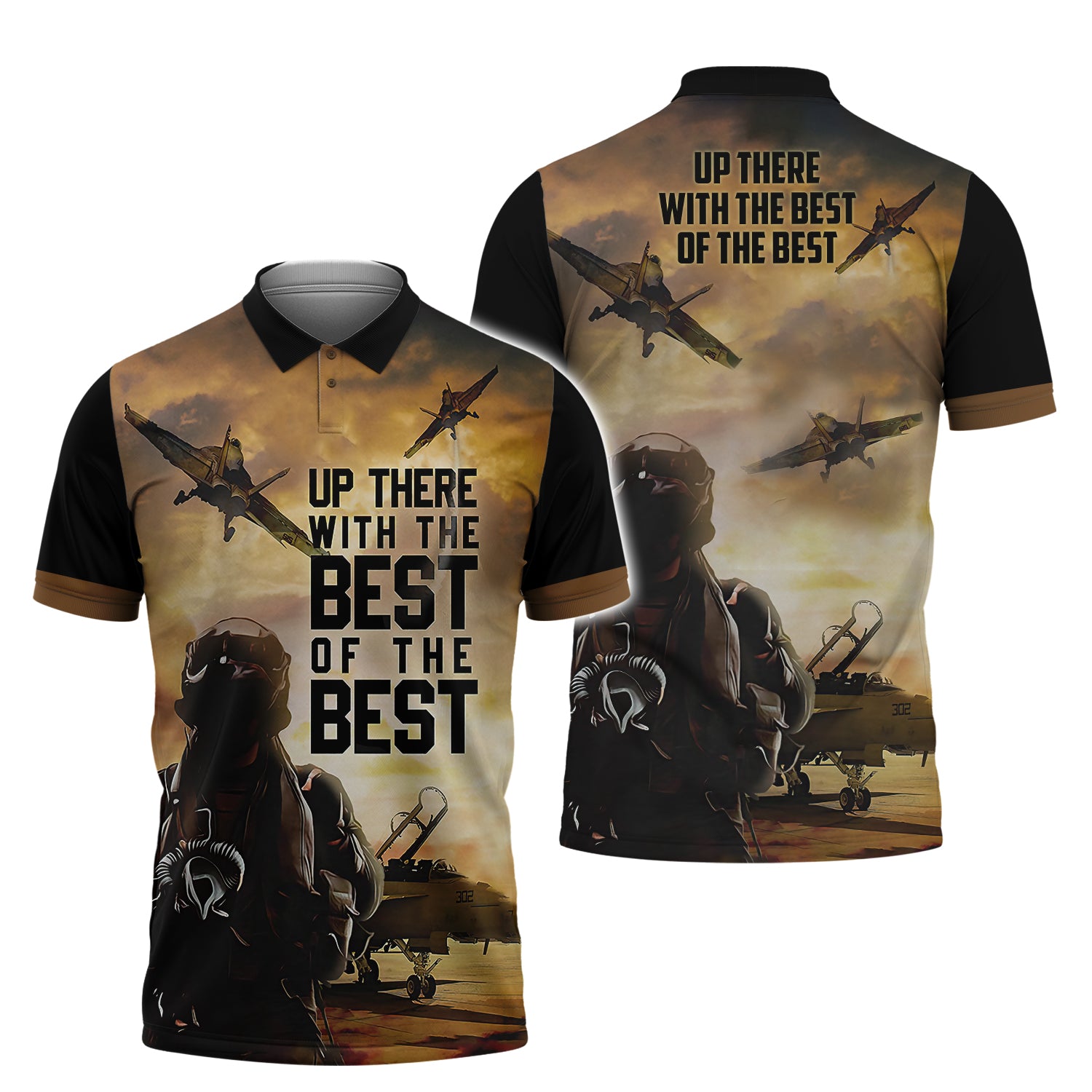 Up There With The Best Of The Best 3D Polo Shirt 210, Nvc97