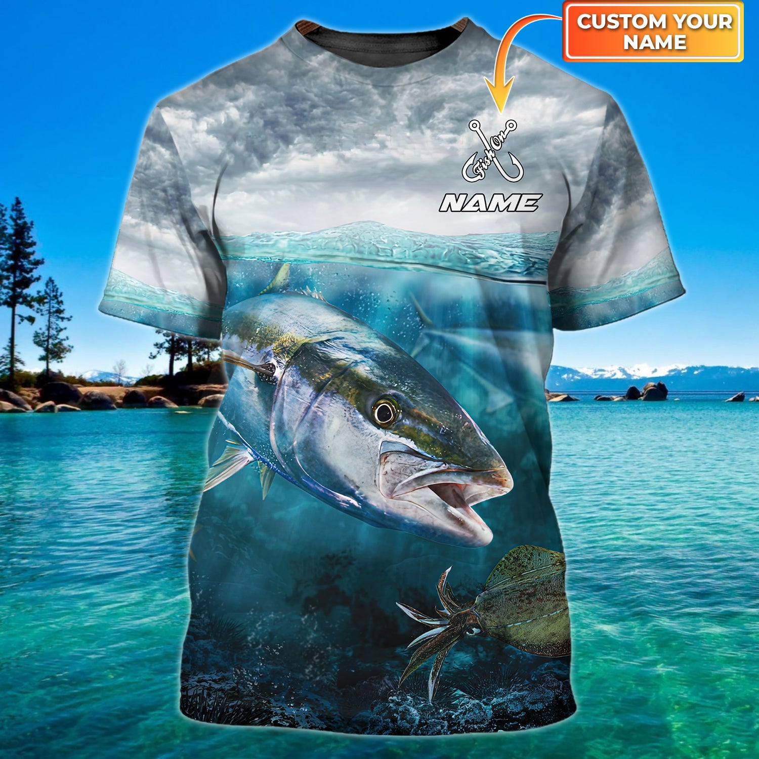 Fishing Personalized Name 3D T Shirt 192, Nvc97