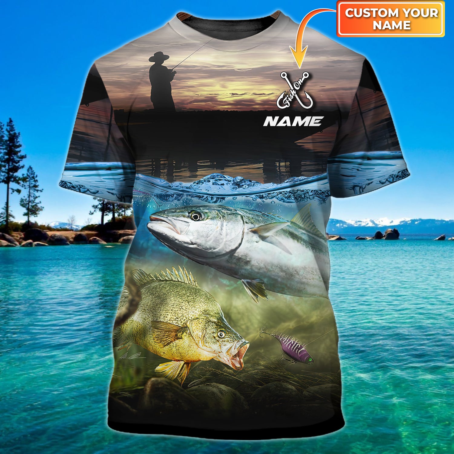 Fishing Personalized Name 3D T Shirt 191, Nvc97