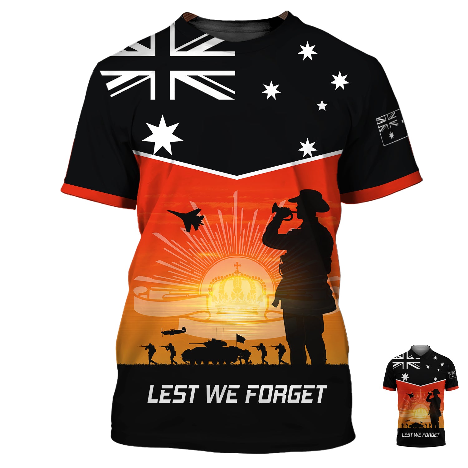 Lest We Forget Polo T Shirt 177, NVC97