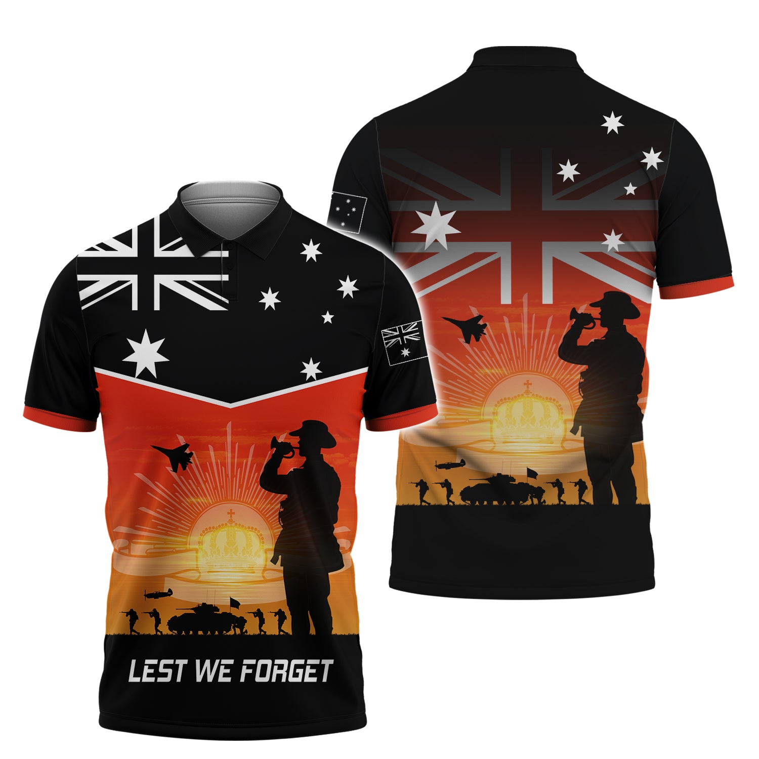 Lest We Forget Polo T Shirt 177, NVC97