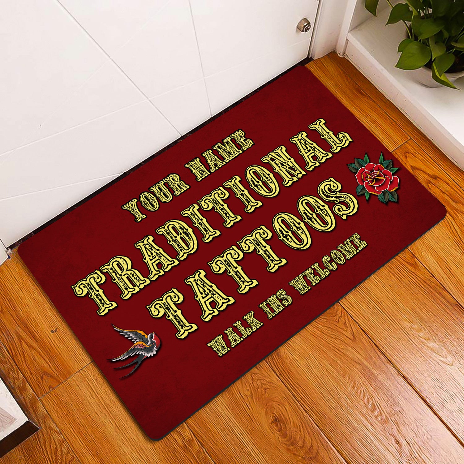 Tattoo Studio Doormat, Custom Doormat, Tattoo Doormat