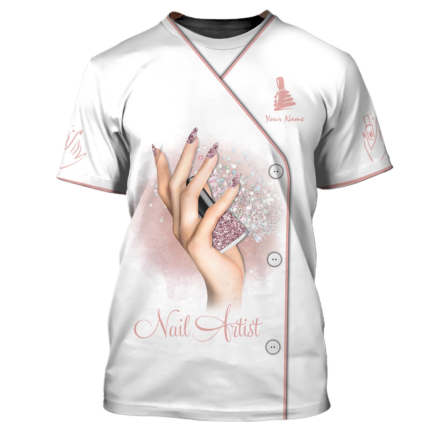 Latest Nail Artist T shirt Custom Nail Salon Uniform Manicurist Gift [Non workwear]