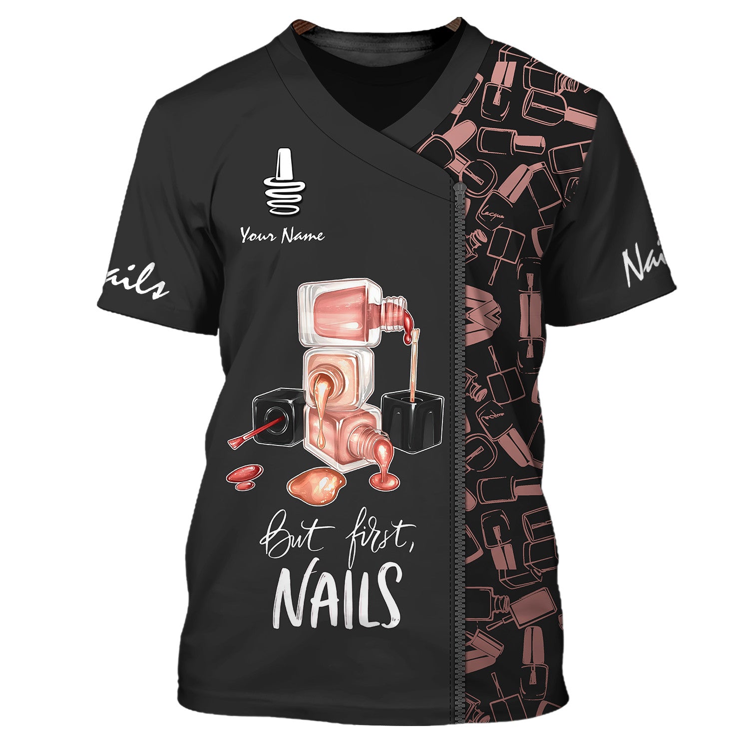 Latest Nail Artist T shirt Custom Nail Salon Uniform Manicurist Gift [ Non Workwear ]