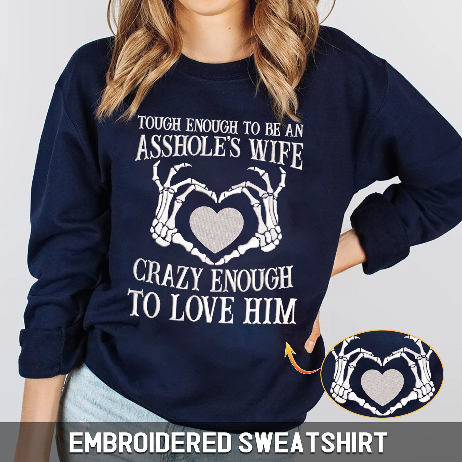 Embroidered Sweatshirt - To Love Him , Personalized Sweatshirt, Personalized Gift