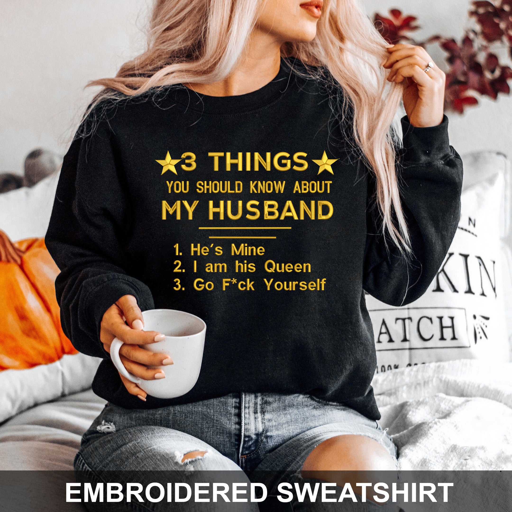 Embroidered Sweatshirt 3 Things