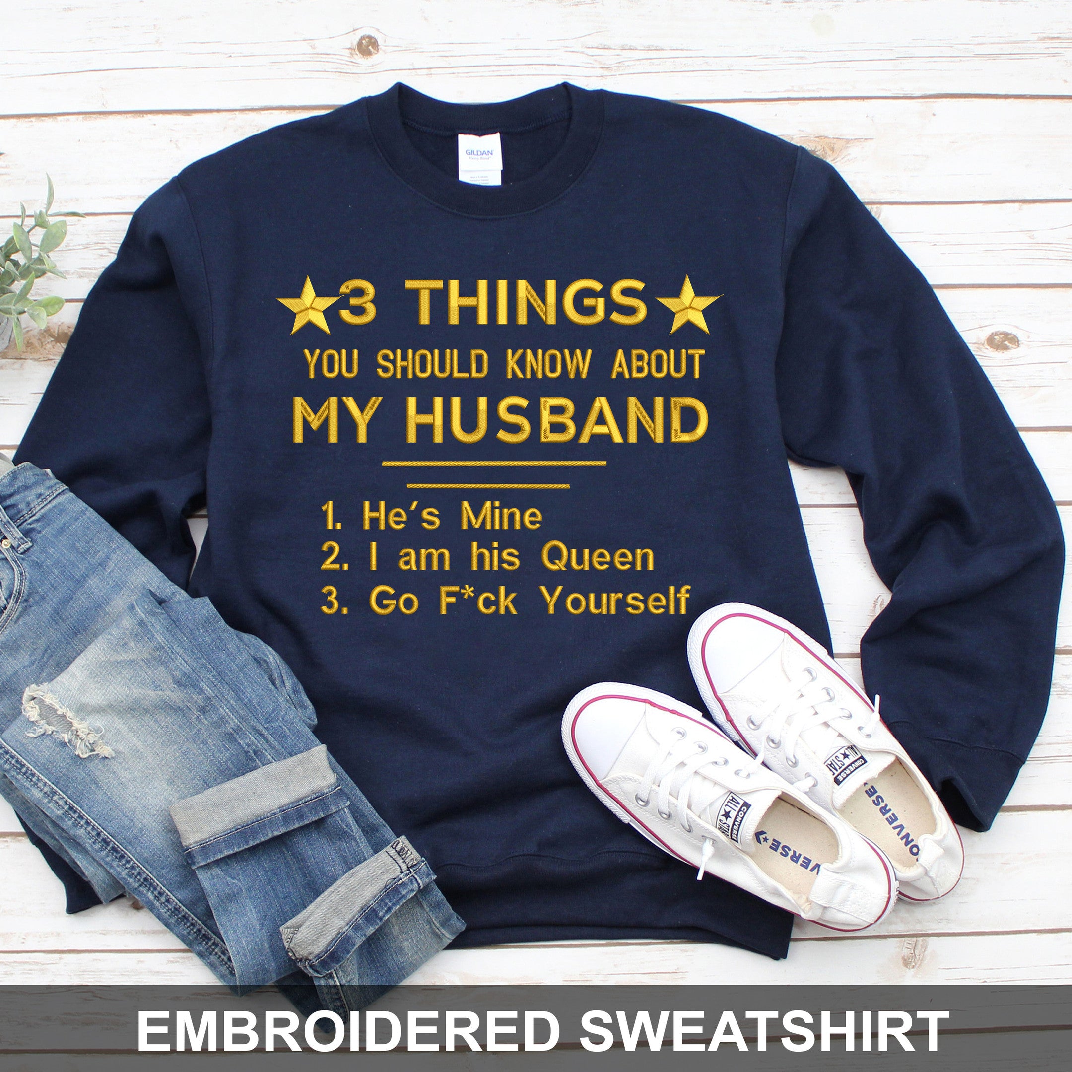 Embroidered Sweatshirt 3 Things