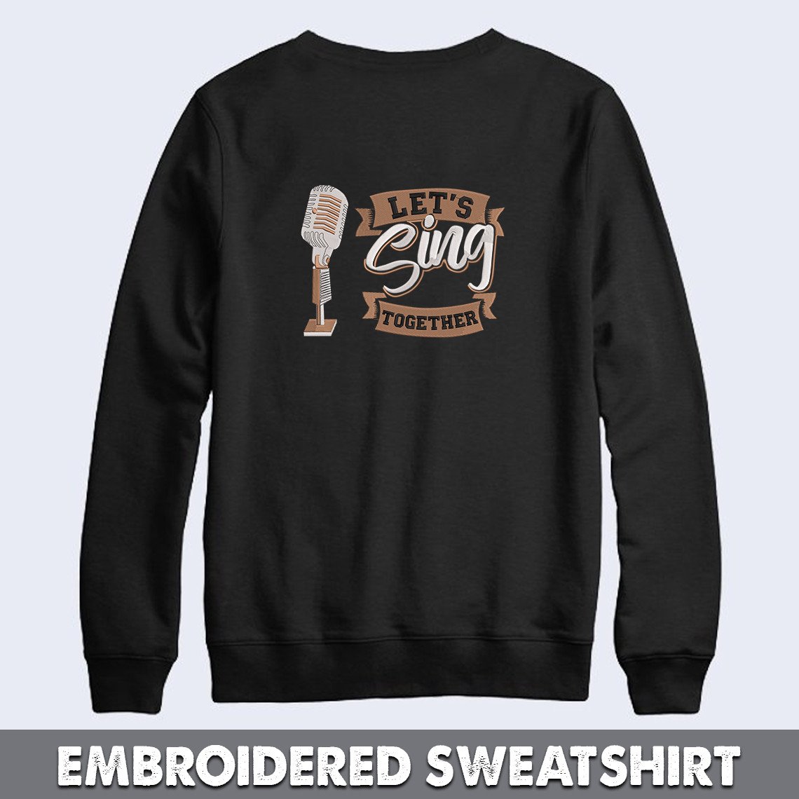 Karaoke Let's Sing Together Embroidered Sweatshirt + Hoodie