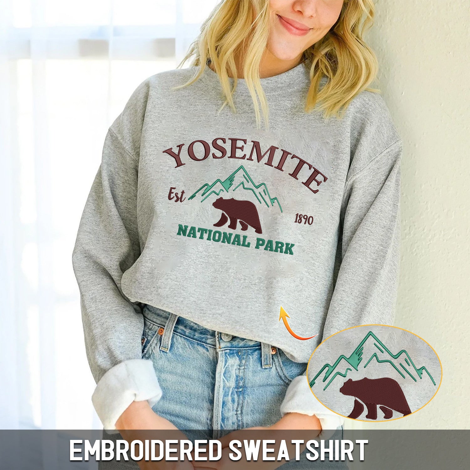 Yosemite National Park Embroidered