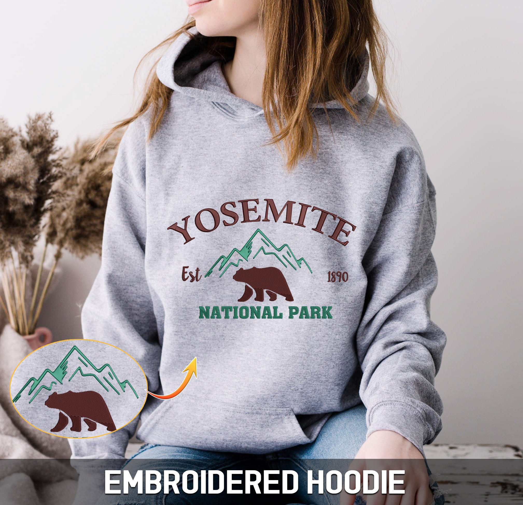Yosemite National Park Embroidered