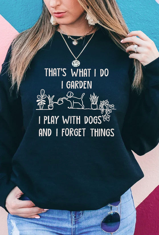 Love Dog And Garden Embroidered Sweatshirt
