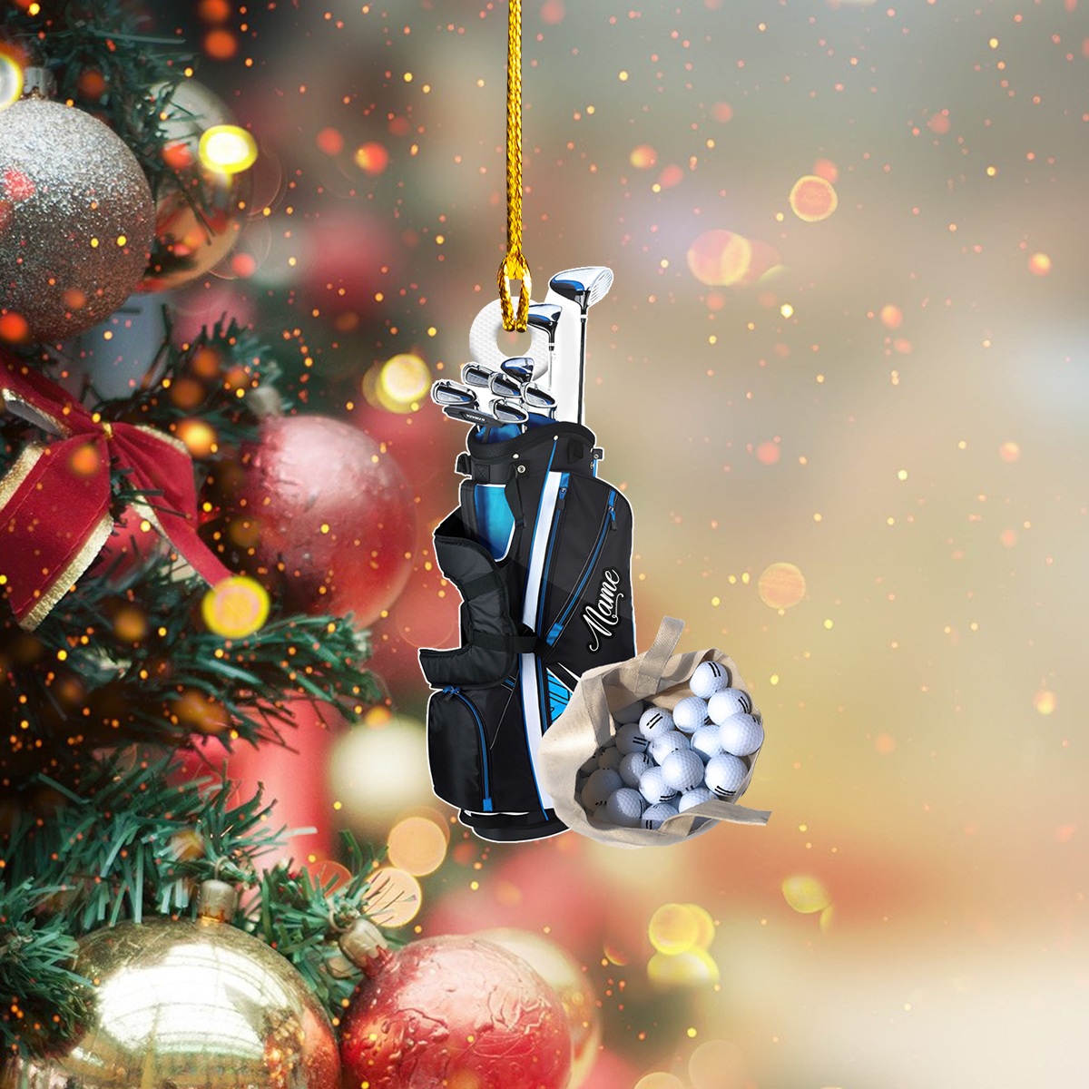 Custom Shaped Ornament - Golf Bag - Fuly52