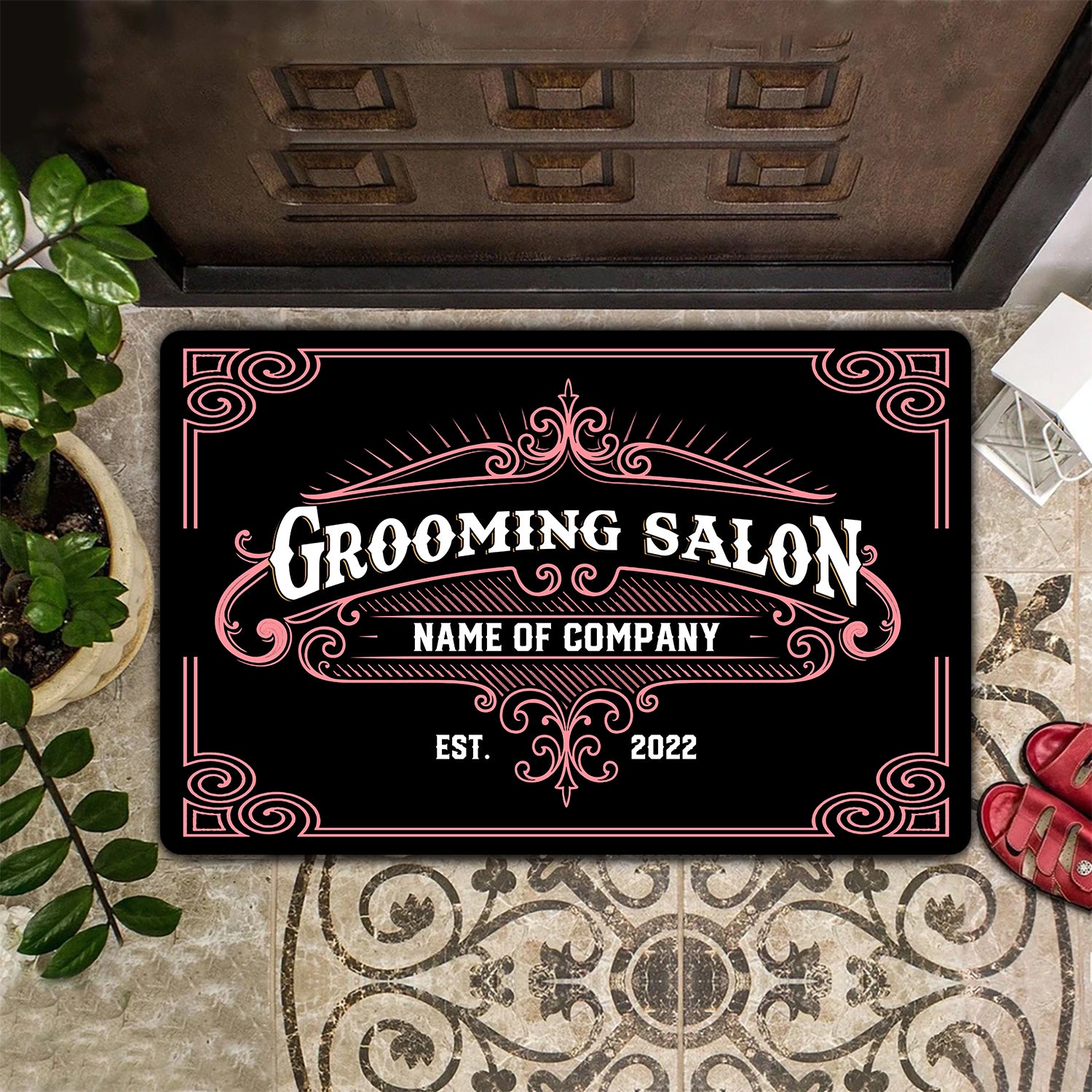 Grooming Salon Personalized Name Doomat 1811