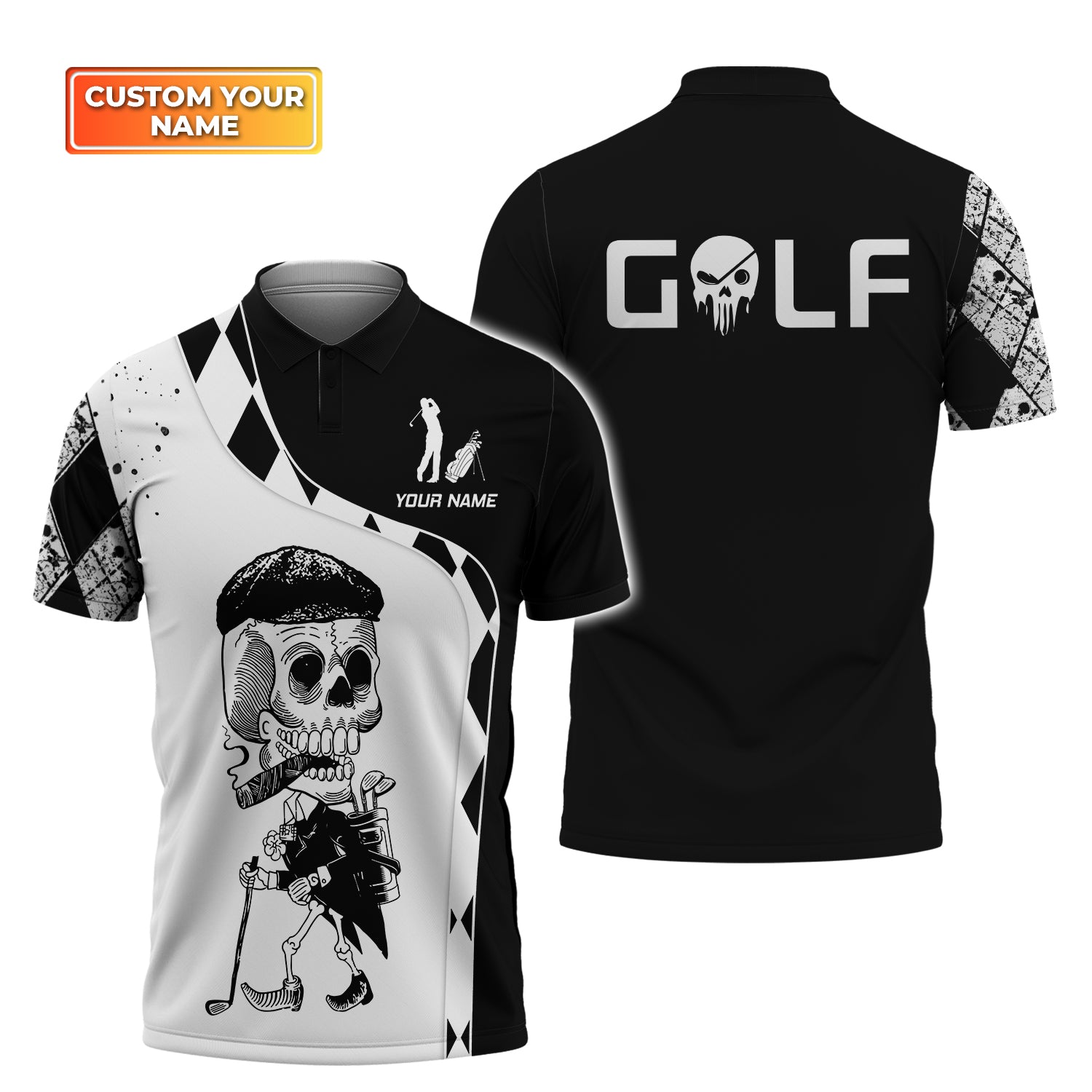 Golf – Personalized Name 3D Polo Shirt – Golf nvnh02
