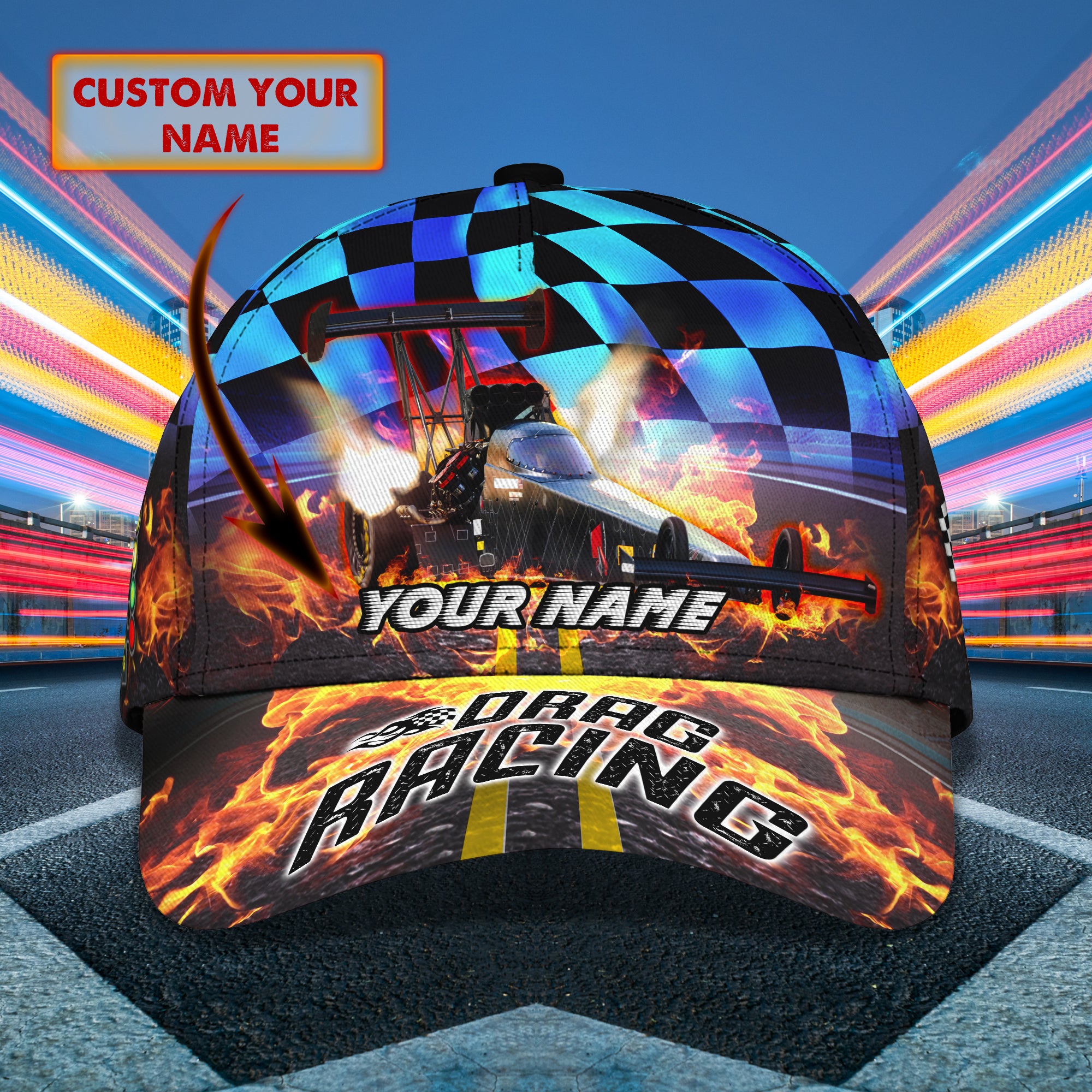 Drag Racing - Top Fuel - Personalized Name Cap 49 - Nvc97
