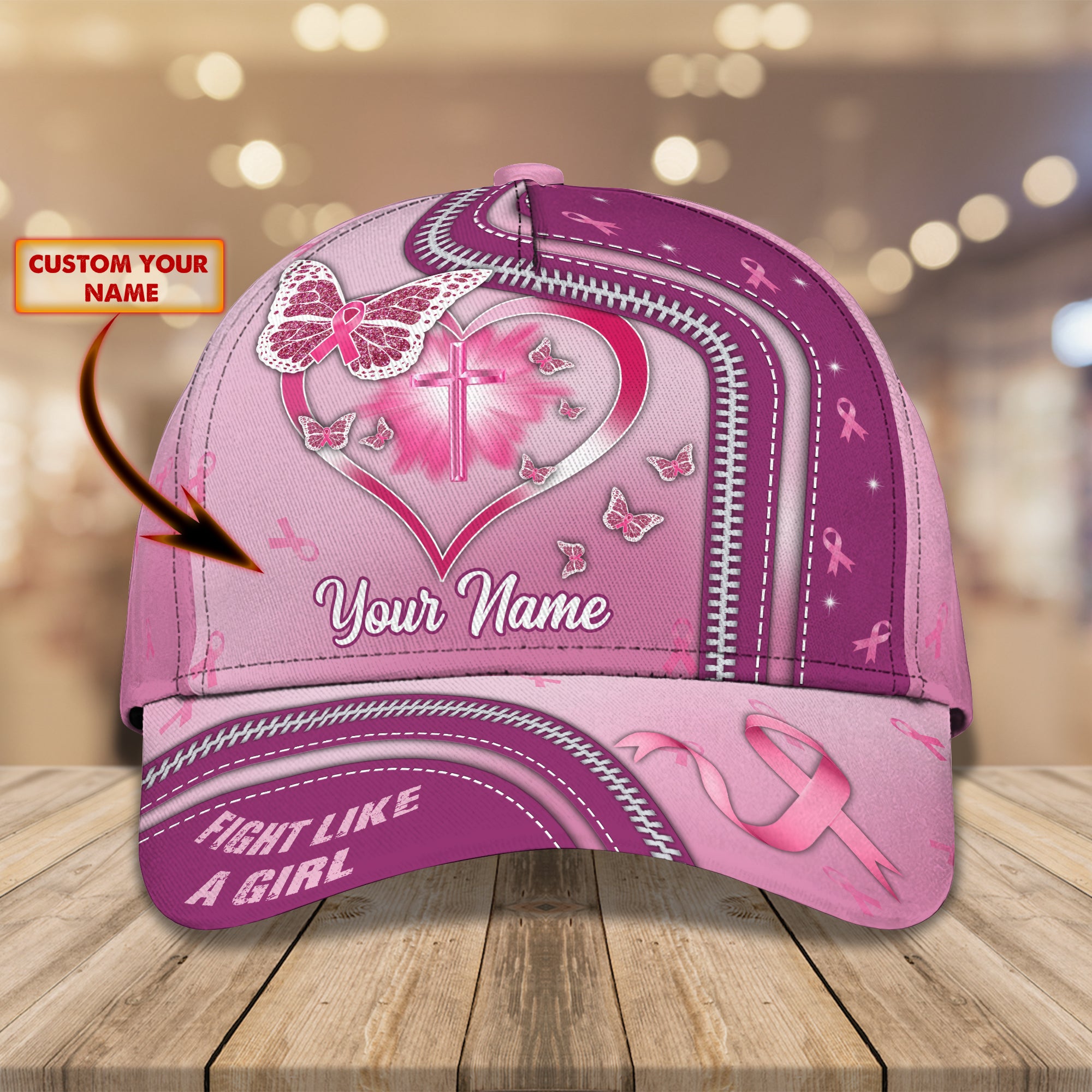 Breast Cancer Awareness - Personalized Name Cap 54 - Nvc97