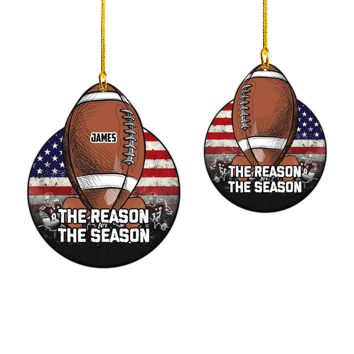 Custom Shape Ornament The Reason For The Season American Football Gift For Thanks Giving Home Decor