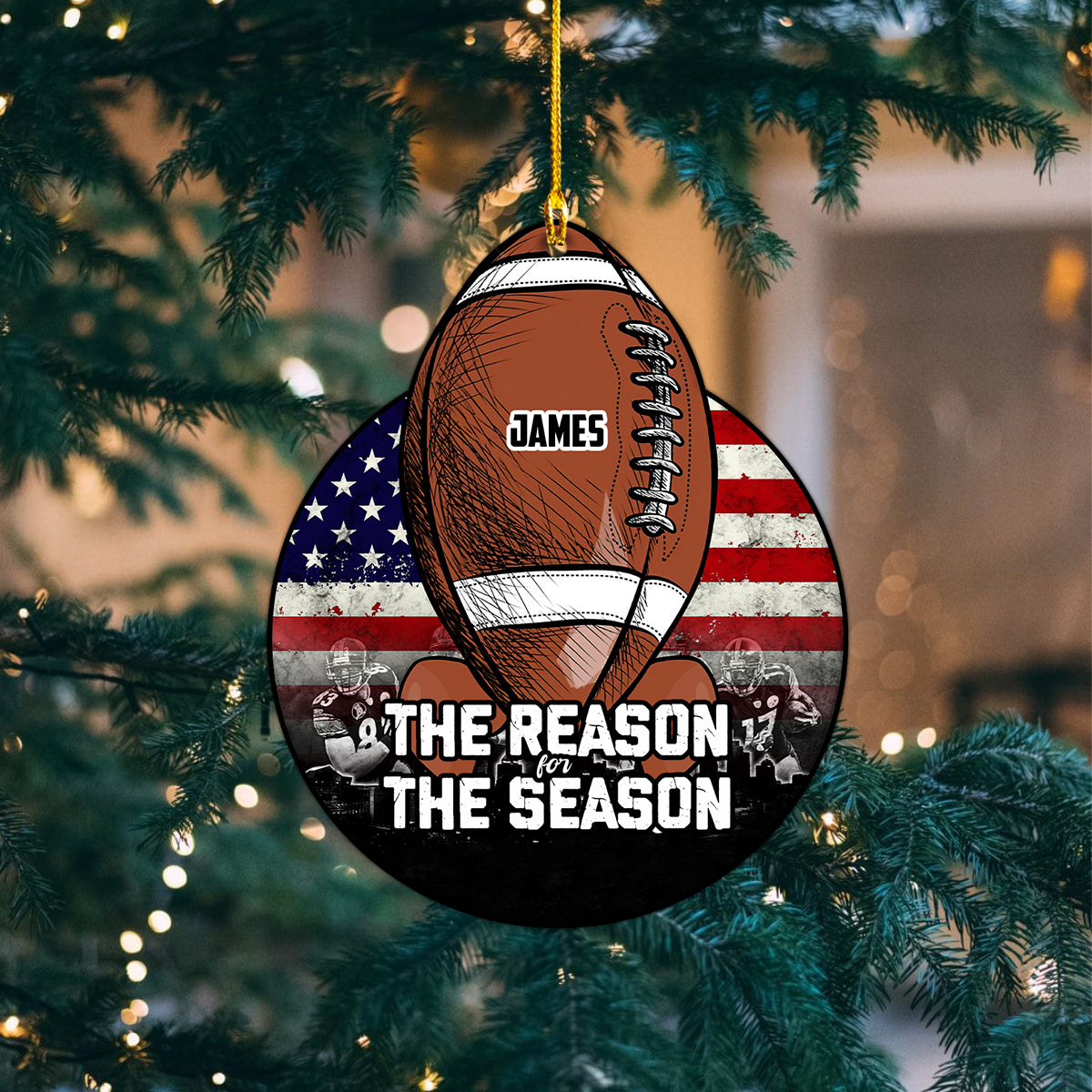 Custom Shape Ornament The Reason For The Season American Football Gift For Thanks Giving Home Decor