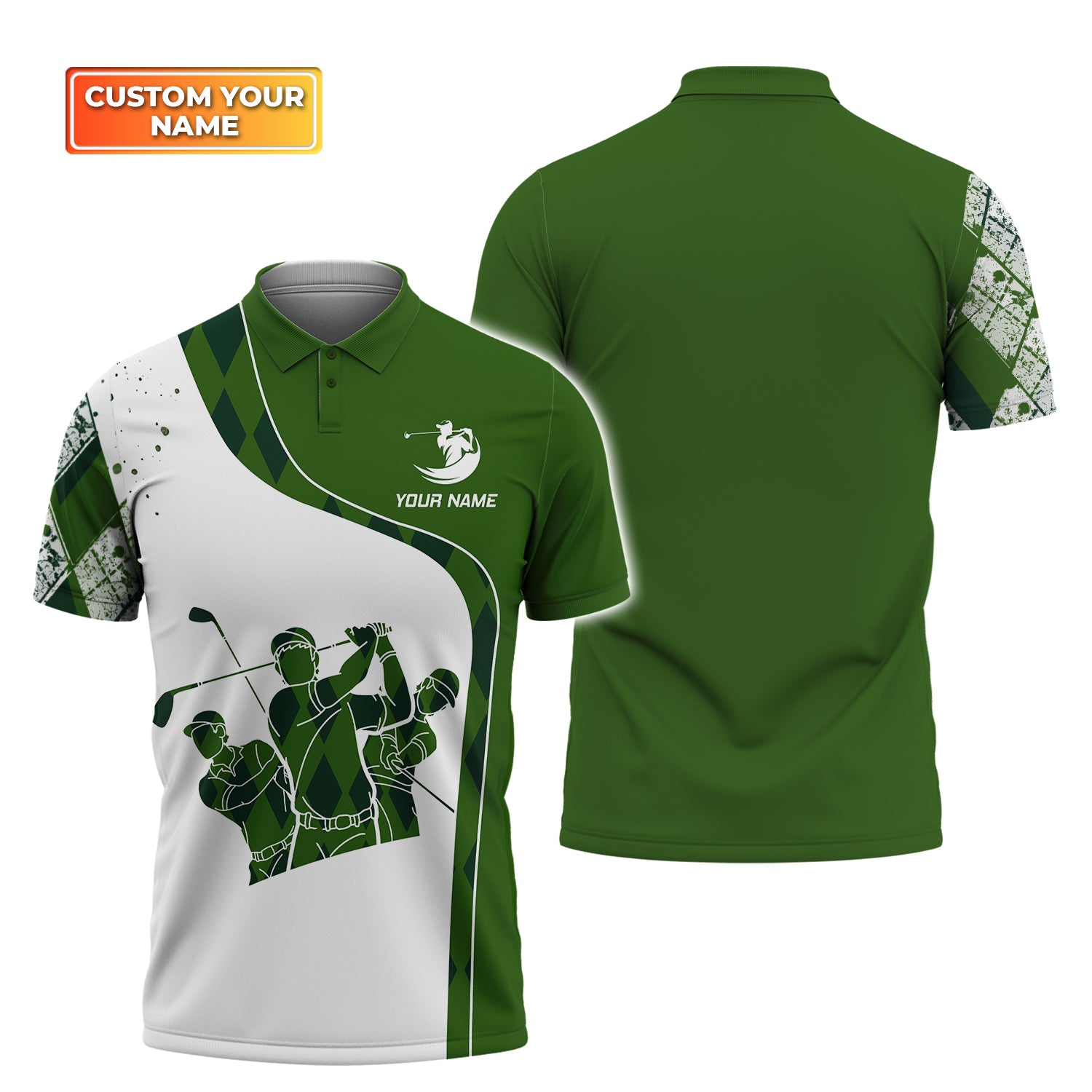 Golf – Personalized Name 3D Polo Shirt – Golf nvnh01