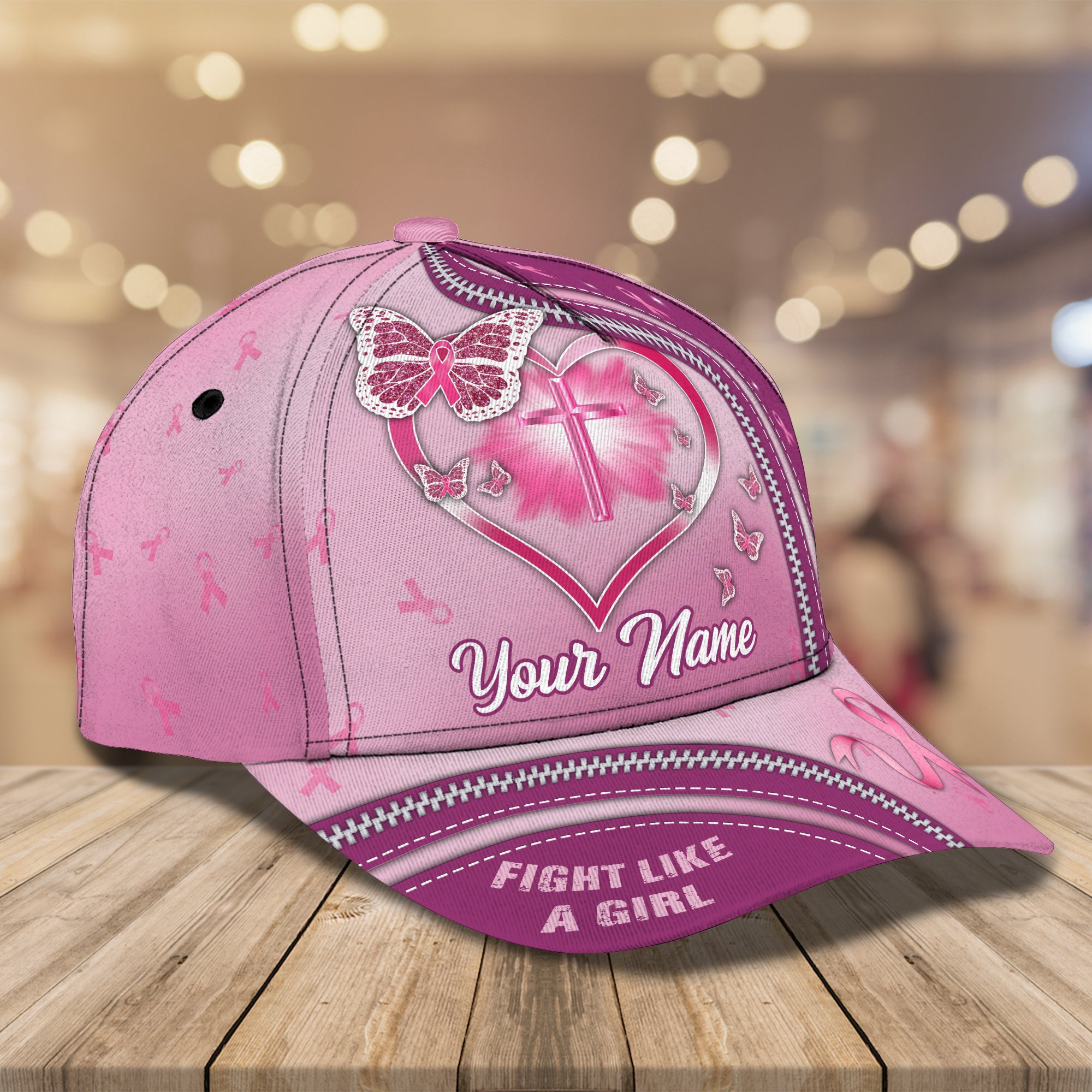 Breast Cancer Awareness - Personalized Name Cap 54 - Nvc97