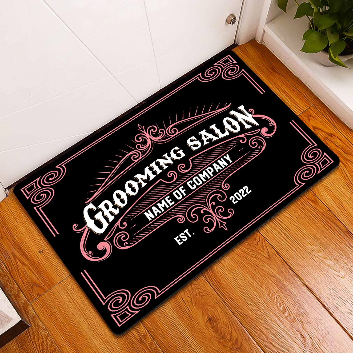 Grooming Salon Personalized Name Doomat 1811