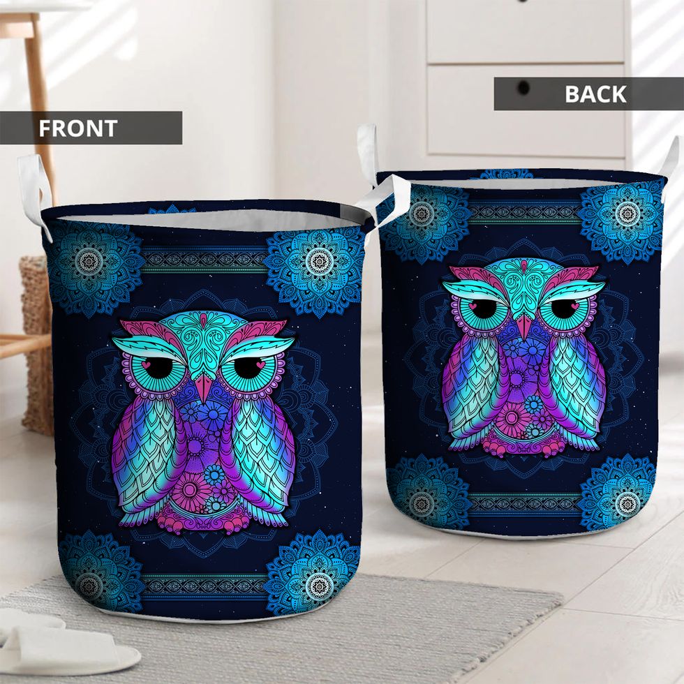 Owl Shadow Quilted Laundry Basket NCU0DDK2262