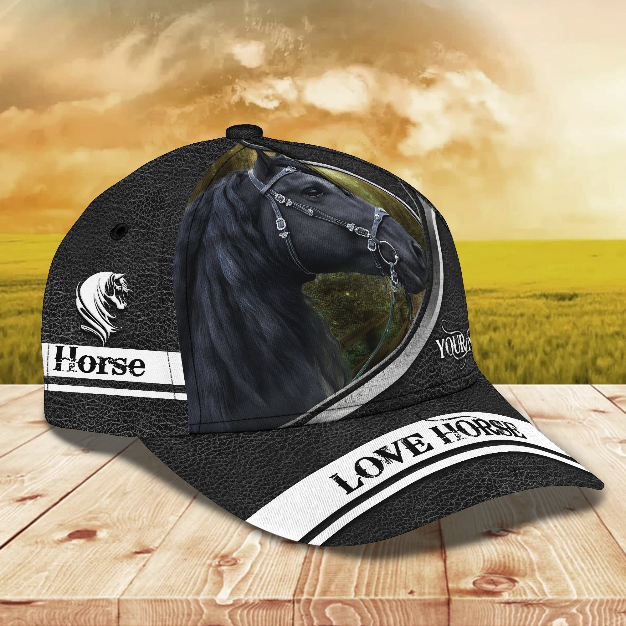 Black Horse - Personalized Name Cap 28 - Nvc97 - HKM