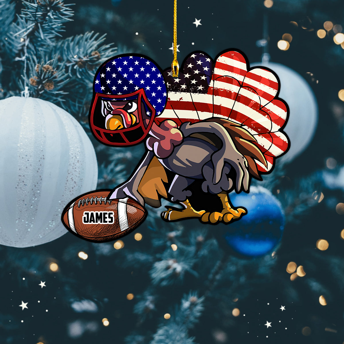 Custom Shape Ornament Turkey Touchdown American Gift For Thanks Giving Home Decor