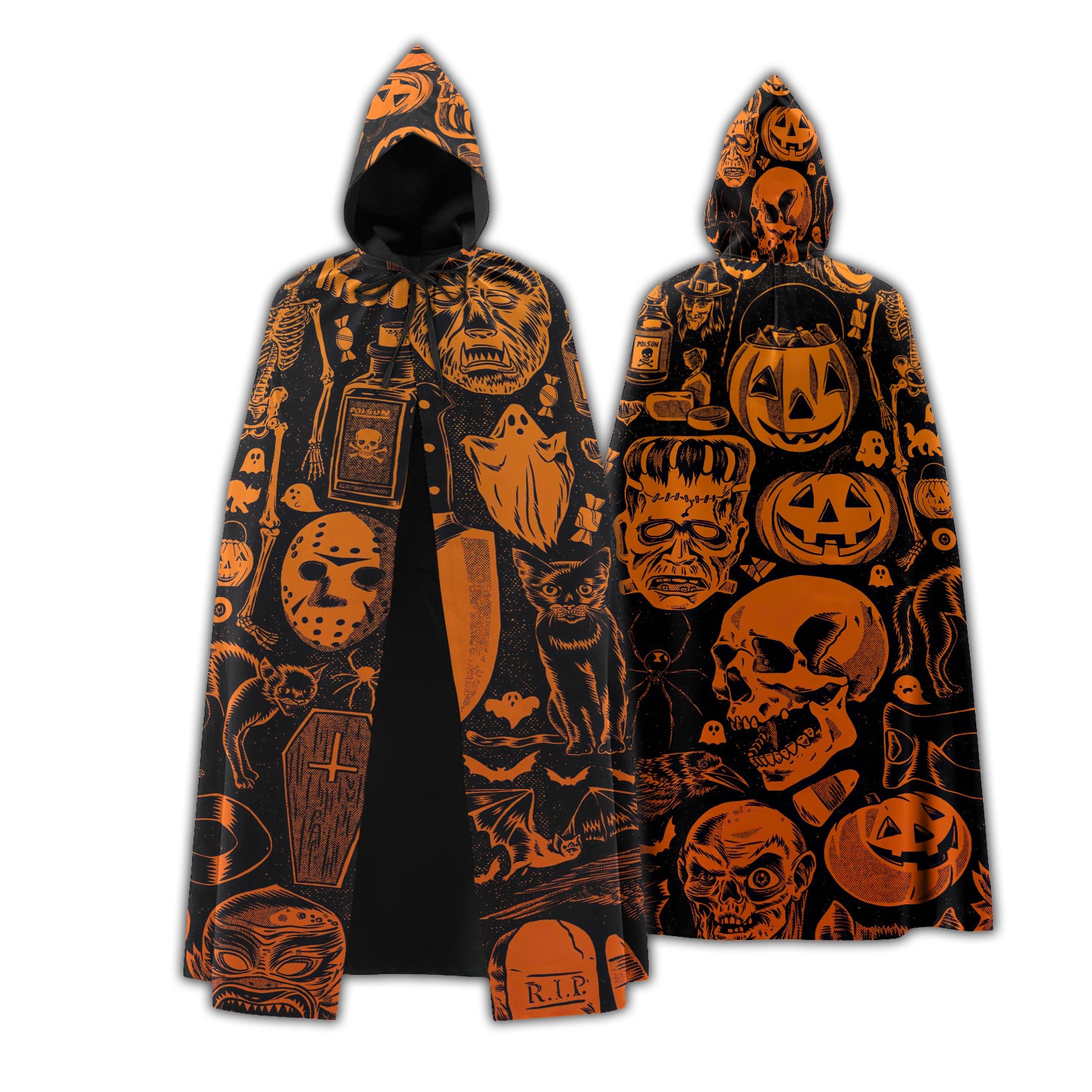 Hooded Cloak - Happy Halloween 1 Hooded Cloak - Nsd99