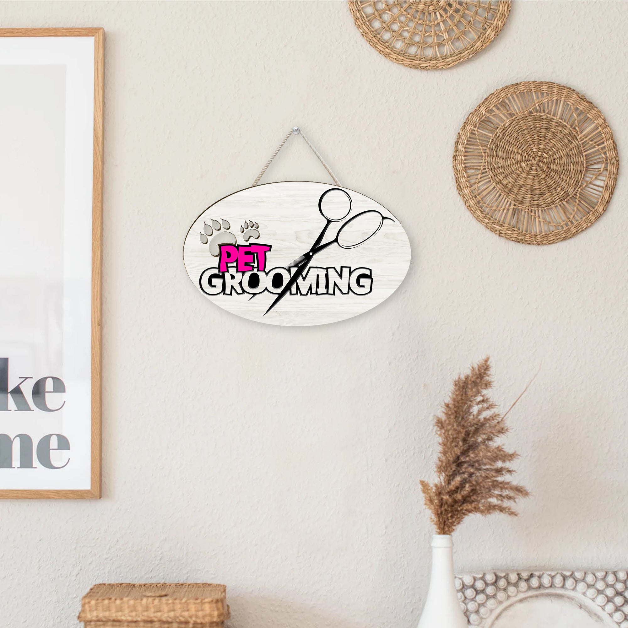 PET GROOMING WOODEN SIGN- CUSTOM SHAPED WOODEN SIGN – Trends Personalized