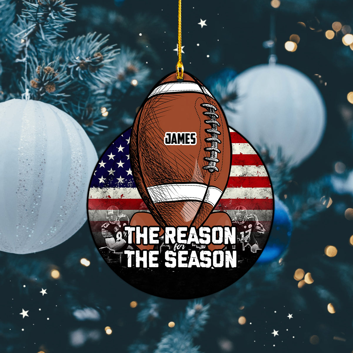 Custom Shape Ornament The Reason For The Season American Football Gift For Thanks Giving Home Decor