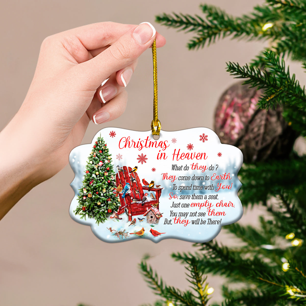 Christmas In Heaven, Christmas Decor, What Do That Do They Come Down To Earth To Spend It With You - Custom Shaped Ornament