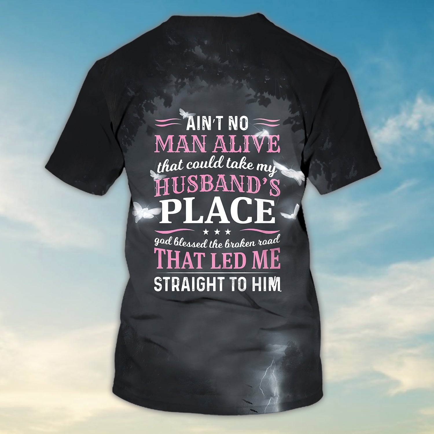 Couple - Ain't No Man Alive That Could Take My Husband's Place - Personalized Name 3D Tshirt 6 - Nvc97
