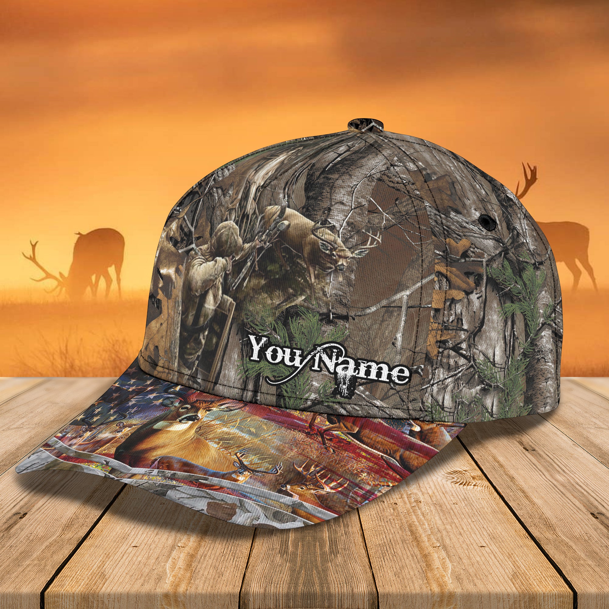 Deer Hunting - Bow Hunting 2 - Personalized Name Cap 8 - Nvc97